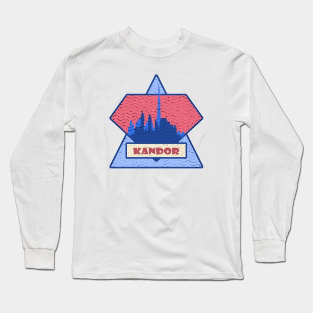 Kandor Travel Decal Long Sleeve T-Shirt by CJROBBINS